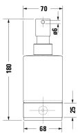 Vorschau: Duravit Karree Seifenspender wandhängend, chrom 0099541000