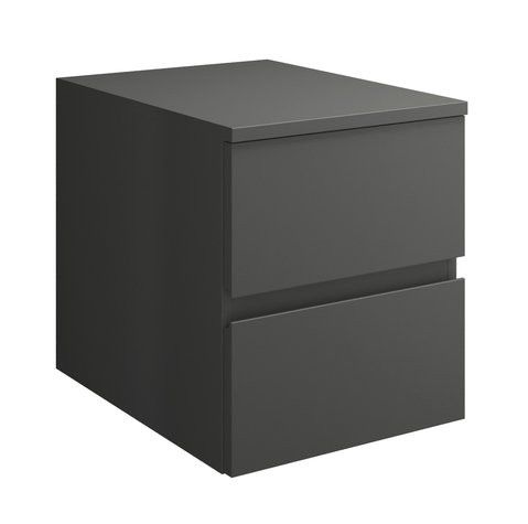 Burgbad Cube Unterschrank mit 2 Auszüge, 40cm dunkelgrau matt USIE040