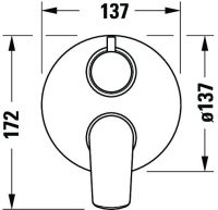 Vorschau: Duravit No.1 Einhebel-Wannenmischer Unterputz, chrom