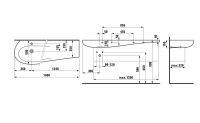 Vorschau: Laufen IL BAGNO ALESSI ONE Waschtisch Ablage rechts 160x50cm, weiß LCC H8149714001041_1