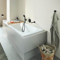 Vorschau: Grohe Tempesta 110 Wandhalterset mit Wandanschlussbogen schwarz matt
