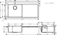 Vorschau: Hansgrohe S71 S716-F450 Einbauspüle 450 mit Abtropffläche rechts, edelstahl