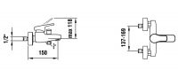 Vorschau: Laufen Citypro Einhand-Bademischer mit Zubehör, chrom H3219570041311_1