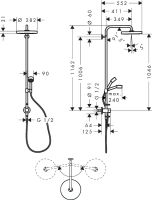 Vorschau: AXOR One Duschsystem Unterputz mit Thermostat & Duschkopf 280 1jet, wassersparend