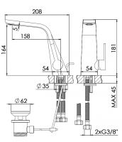 Vorschau: Steinberg Serie 260 Waschtisch-Einhebelmischerbatterie mit Keramikkartusche, mit Ablaufgarnitur 2601000RG