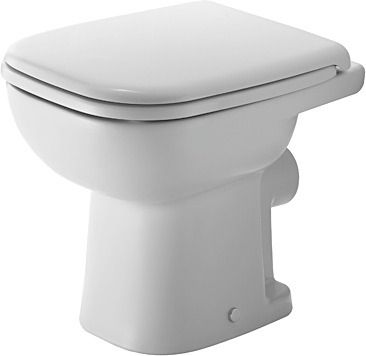 Duravit D-Code Stand-WC Tiefspüler Spülrand halb offen, ohne Beschichtung weiß 2108090000