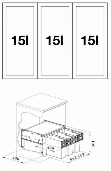 Blanco Abfallsystem Select II 603 526204 2