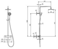 Vorschau: Villeroy&Boch Universal Showers Duschsystem mit 3 Strahlarten aus Edelstahl, chrom TVS10900200061