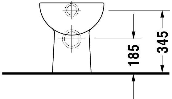 Duravit D-Code Stand-WC Tiefspüler Spülrand halb offen, weiß