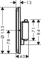 Vorschau: Hansgrohe ShowerSelect Comfort S Thermostat UP, 1 Verbraucher & zusätzl. Abgang, schwarz matt