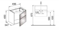 Vorschau: Keuco Royal Reflex Waschtischunterschrank mit 1 Tür für Gästewaschtisch, 49,6x34,7cm