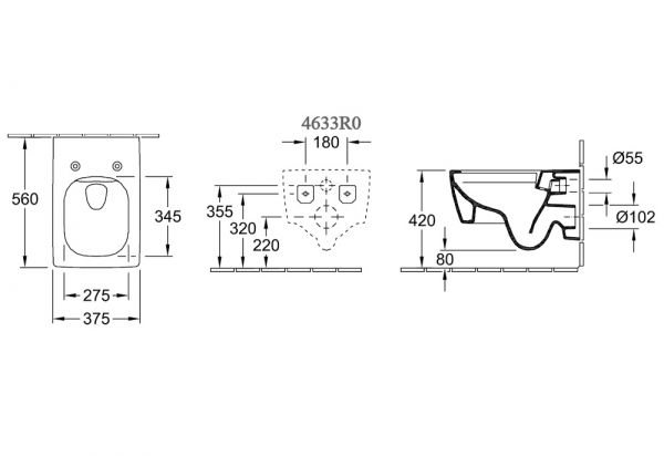 Villeroy&Boch Memento 2.0 Wand-Tiefspül-WC, spülrandlos mit DirectFlush