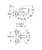 Vorschau: Grohe Eurosmart Cosmopolitan Einhand-Wannenbatterie, chrom