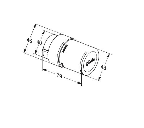 Danfoss Design-Fühlerelement RAX eingebauter Fühler, chrom