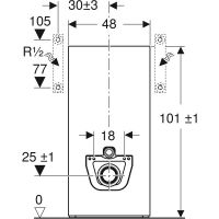 Vorschau: Geberit Monolith Sanitärmodul Steinzeug für Wand-WC, 101cm