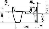 Vorschau: Duravit Qatego Stand-Bidet 60cm, HygieneGlaze, weiß