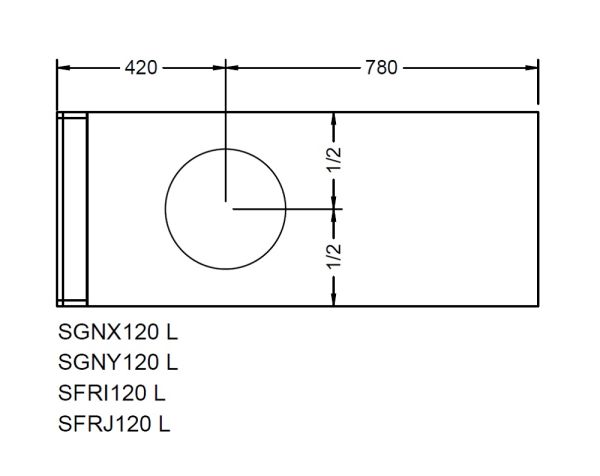 Burgbad Junit Badmöbel-Set 120cm, Leuchtspiegel, Keramik-Aufsatzwaschtisch rund und WT-Unterschrank