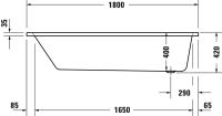 Vorschau: Duravit No.1 Rechteck-Badewanne 180x80cm, weiß