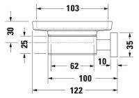 Vorschau: Duravit Karree Seifenschale wandhängend, chrom 0099521000