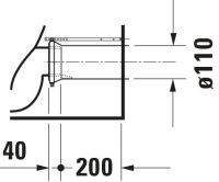 Vorschau: Duravit White Tulip Stand-WC für Kombination, Tiefspüler, spülrandlos, WonderGliss, weiß