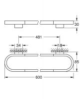 Vorschau: Grohe Selection Badetuchhalter t 41056GN0