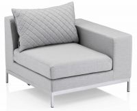 Vorschau: KETTLER EGO MODULAR Sofa-Lounge-Set 4teilig, 2,6x1,9m, Sunbrella®, silber/grau meliert