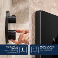 Vorschau: Grohe Precision SmartControl Duschsystem, eckig, mit Thermostat, schwarz matt