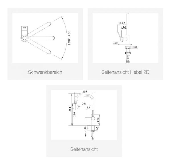 Blanco Jandora-S Küchenarmatur, edelstahl gebürstet