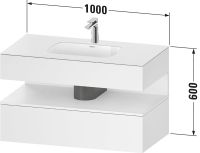 Vorschau: Duravit Qatego Einbauwaschtisch mit Unterschrank 100x55cm in weiß supermatt Antifingerprint