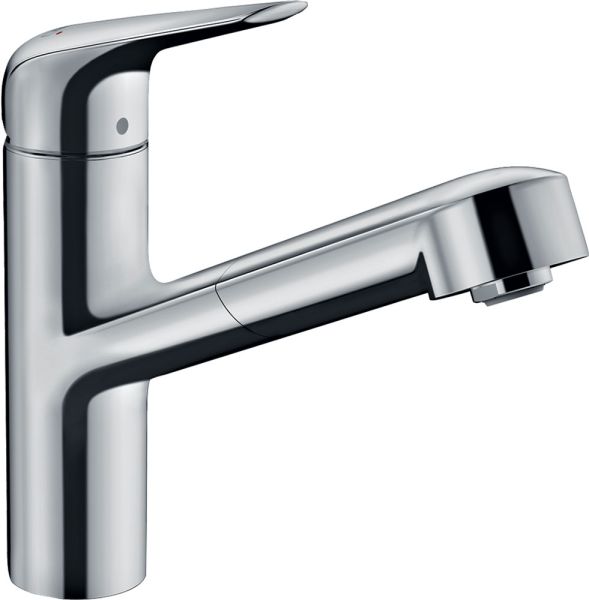 Hansgrohe Focus M42 Küchenarmatur 150, Eco, Ausziehauslauf, 1 Strahlart, chrom 71865000