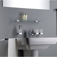 Vorschau: emco loft Seifenspender Wandmodell, Kristallglas satiniert, chrom 052100101