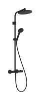 hansgrohe Activera S Duschsystem 240 1 Strahlart Ecostat Fine Varia schwarz matt 28083670 hansgrohe Activera S Duschsystem 240 1 Strahlart Ecostat Fine Varia schwarz matt 28083670