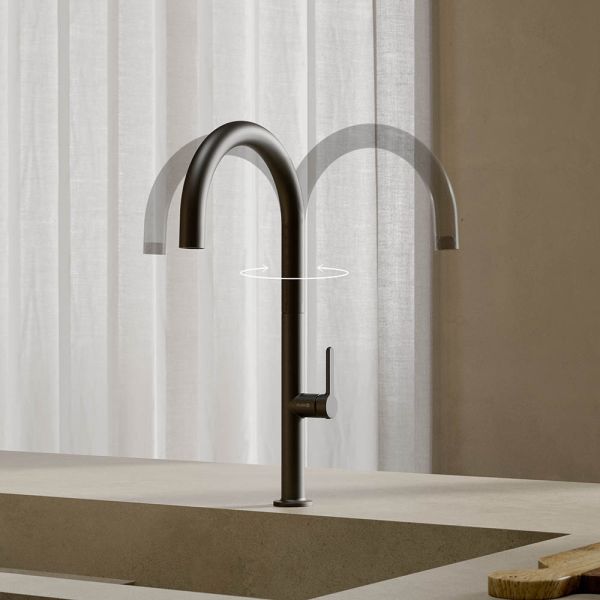 Kludi AUREA Küchenarmatur, schwarz matt