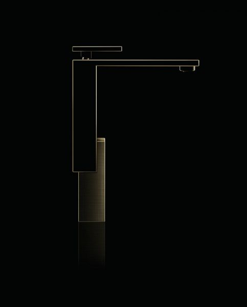 Axor Edge Einhebel-Waschtischmischer 280 mit Push-Open Ablaufgarnitur - Diamantschliff
