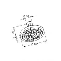 Vorschau: Kludi A-QA Eco-Tellerkopfbrause 200mm, chrom