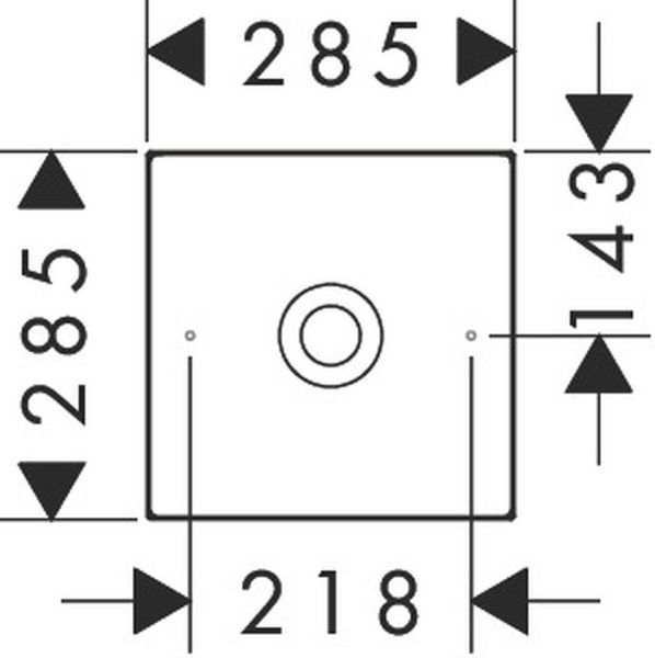 Axor Suite Aufsatzwaschtisch 28,5x28,5cm, ohne Hahnloch und Überlauf