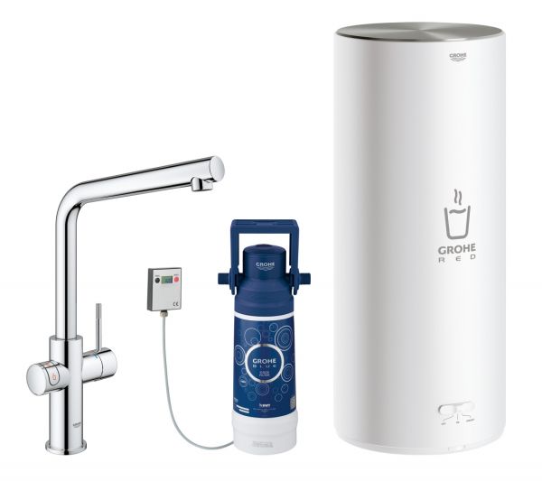 Grohe Red Duo Küchenarmatur L-Auslauf mit Boiler L, chrom