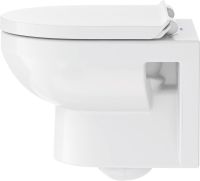 Vorschau: Duravit No.1 Wand-WC Set inkl. WC-Sitz mit Absenkautomatik, 48x36,5cm, oval, rimless, weiß