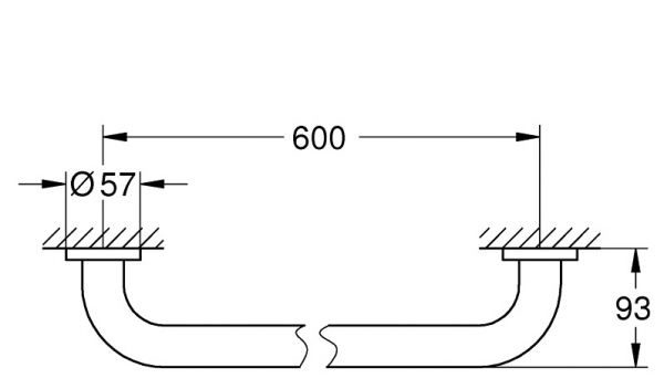 Grohe Essentials Wannengriff 60cm