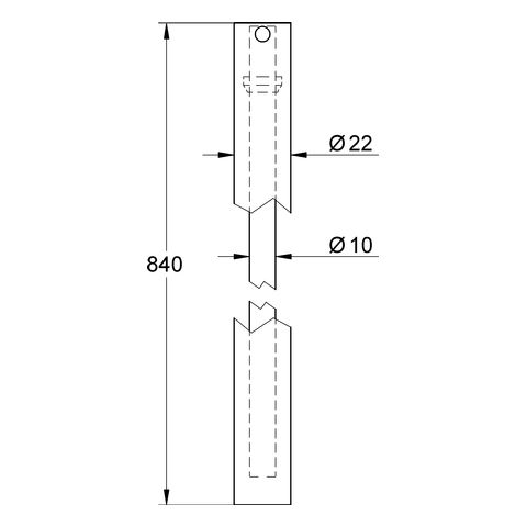 Grohe Ersatzrohr für Euphoria Duschsysteme 15cm kürzer, chrom