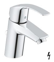 Vorschau: Grohe Eurosmart Einhand-Waschtischbatterie mit Ablaufgarnitur, Niederdruck, S-Size, chrom