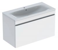 Geberit Renova Plan Set Möbelwaschtisch mit 1 Schublade, mit Waschtischunterschrank, 100cm weiß