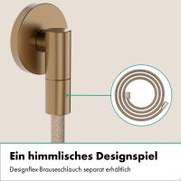 Vorschau: hansgrohe FixFit Fine S Wandanschluss mit Rückflussverhinderer, brushed bronze