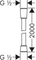 Vorschau: Hansgrohe Isiflex Brauseschlauch 2m, chrom