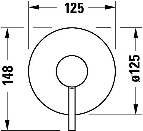 Duravit Circle Einhebelmischer Set mit Unterputz-Grundkörper für 1 Verbraucher, chrom