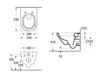 Vorschau: Villeroy&Boch Combi-Pack Architectura TwistFlush[e³] WC mit WC-Sitz, weiß