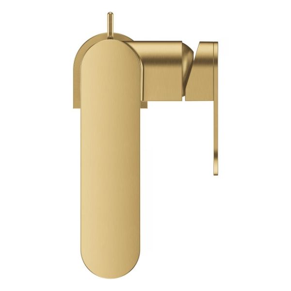 Grohe Plus Einhand-Waschtischbatterie, M-Size, Zugstangen-Ablaufgarnitur, cool sunrise gebürstet