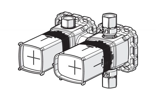 Hansa Hansamatrix Unterputz-Einbaukörper, Thermostat-Batterie, mit 2-Wege-Umstellung