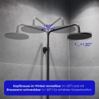 Vorschau: Duravit ShowerSystem Duschsystem mit Thermostat, Ablage, schwarz matt