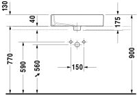 Vorschau: Duravit Vero Aufsatzbecken 59,5x46,5cm weiss 0452600000